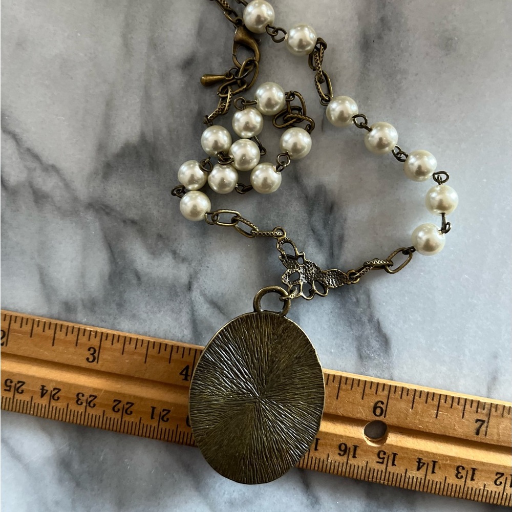 Vintage Wedgwood Blue Style 3 Graces Muses Victorian Style Cameo Necklace - Picture 11 of 12